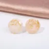 Boucles d'oreilles pendantes Minar Mix couleurs intégré en métal Transparent mignon dos plat résine mode Cabochon Stud pour femmes bijoux à bricoler soi-même cadeaux