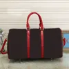 Designer Duffel Sac Véritable Cuir Fourre-tout Luxe Keepall 55 Sacs à bagages Hommes Femmes Luxurys Sacs à main Grande capacité Sac de voyage classique Marron Noir Simple XB060