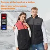 Herrvästar Winter Men's Warm Vest uppvärmda USB Intelligent Dual Control Switch 9111521 Zone Hunting Y231011