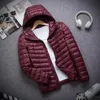 Men's Down Parkas Winter Jacket Ultra Light Duck Jackets Portable Hooded Puffer Feather Thin Windproof Outwear Coat 4XL 5XL 6XL 231010
