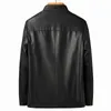 Men's Leather Faux Leather YN-2263 Autumn And Spring Men's Stand Collar Jacket Natural Leather Thin Section Plus Velvet Fashion Jacket Motorcycle Youth 231010