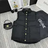 Women's Down & Parkas designer Strongly recommend the 23 year women's clothing collection CEL new down jacket vest with leather embellishments D317