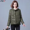 Women's Trench Coats Winter Stand Collar Zipper Buckle Cotton-padded Short Jackets Casual Thick Super Light Down Warm Parkas All-match Coat