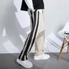 Pantalons pour hommes Automne et hiver Light Mature Wind Coton Lâche Stripe Tube droit Serré Casual Sports Marée Hommes Quotidien Chic Streetwear