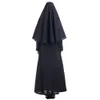 성인 코스프레 성모 마리아 수녀 의상 부활절 선교사 검은 드레스 할로윈 S XL