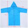 Raincoats EVA Thickened Children Raincoat Reusable Transparent Fashion Rainwear Hooded Rain Coat Girl And Boy Outdoor Tour Cute Poncho