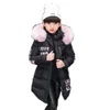 W dół płaszcz olekid rosyjskie zimowe dziewczyny parka faux futra kołnierz długi dziewczyny bawełniany kurtka 4-13 lat dla dzieci płaszcza odzieży wierzchniej 231010