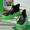 Botas de designer pneu chelsea moda tornozelo botas plataforma feminina passarela botas de chuva luxry designers botas de plástico sapatos de fábrica