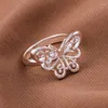 Cluster Rings Wholesale Silver Plated Ring Fashion Jewelry Butterfly Shiny Cute /hhwapzda Gvjapmqa LQ-R611