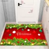 Decorações de natal natal cozinha tapete quarto sala estar longa área cabeceira macio lavável deslizamento entrada do banheiro