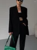 Costumes pour femmes RDMQ 23 Blazers noirs Femmes Tempérament Mode Dames Business Wear Baggy Simple Casual Bureau All-Match Basic Automne Chic