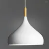 Hängslampor dia 32cm nordisk vit svart lampskärmsljulig lampor Modern lampa för restaurangbar butiksbelysning fixtur