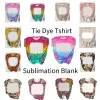 Multi Designs S-5XL Sublimation Bleached T Shirts For DIY Printing Party Supplies Short Sleeve Unisex Adults Kids Heat Transfer Shirts Tees Tops i1020