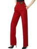 Sahne Giyim Yüksek Bel Balo Salonu Standart Dans Pantolon Kostüm Vals Düğmesi Pantolon Latin Kızlar Düz Renk Kadınlar 2023 Kentsel Giyim