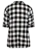 Women's Blouses Shirts Plus Size Elegant Spring Autumn Oversize Boyfriend Shirt Women Long Sleeve Black And White Check Loose Shirt And Blouse 6XL 7XL 231011