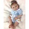 Dolls 20 inch Already Painted Finished Reborn Baby Doll Raven Lifelike Soft Touch Baby Girl Doll 3D Skin Visible Veins with Root Hair Ch