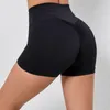 Shorts actifs Yoga Gym femmes vêtements Lycra Sport vêtements d'entraînement pour vêtements de Sport court Push Up Deportivo Mujer rose gris café