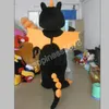 2024 Vendita calda drago nero costumi della mascotte personaggio dei cartoni animati vestito vestito di carnevale adulti taglia Halloween festa di Natale abiti di carnevale