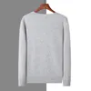Suéter masculino Rongyi 2023 Roupas V-Pescoço Jumper Mink Fleece Sweater Frente e Voltar Agulha Sólida Malha Pulôver Business Top