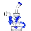 oil Burner Glass Bong purple Hookah Bubber Water Pipe ART WITH BANGER Concentrate Rigs Dabber 14mm banger 8inch height