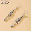 Autres accessoires de mode ZYZQ Punk Skull Witch Boucles d'oreilles unisexes exagérées personnalité drôle boucles d'oreilles fantômes amusant Halloween bijoux vente chaude Q231011