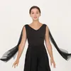 Stage Wear Ballroom Modern Dance Tops Adulto Mulheres Tango Roupas Traje Sem Mangas Waltz Salsa Performance DL9578