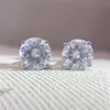 Véritable 14K 585 or blanc vis arrière couleur DF 2ctw Test positif coupe ronde Moissanite diamant boucles d'oreilles pour les femmes CJ1912032456