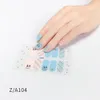 Trendy 3D Naklejki do paznokci - częściowo uderzone żelowe naklejki na paznokcie do japońskiego i koreańskiego lakieru do paznokci