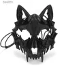 Accessori per costumi Teschio Maschera per feste Demone Lupo mannaro Tigri Teschio Mezza faccia Maschera di copertura Halloween Ballo Prom Cosplay Vieni Maschera PropL231001