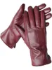 Fem fingrar handskar kvinnors fårskinnhandskar vinter varmt plus sammet kort tunn pekskärm Körande färg Kvinnors läderhandskar god kvalitet 2226 231010