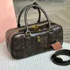 vintage designer Boston hobo Tote textuur zwart lederen Maillard onderarm tas hoge kwaliteit handtassen boodschappers portemonnees 220922