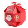 Juldekorationer Merry Candy Box Bag Tree Gift With Bells Paper Container Supplies