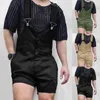 Men's Tank Tops Solid Color Button Design Casual Fashion Suspenders.