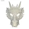 Accessoires de costumes Masque de cosplay complet Nouveau Dragon DIY Masque Accessoires 3D 4D Couverture du visage HalloweenL231011