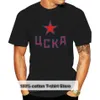 T-shirt da uomo HC CSKA Mosca KHL Russo Professionale Hockey T-shirt grigia Russia Tee Adulti Casual Tshirt247V