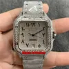Ruch Watch Diamonds Out Styles Custom Man Automatyczne 40 mm mrożone zegarek Diamentowy arabski tarcza Złota Dwukologowe bransoletki
