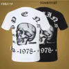 Men's T-shirt Sleeve tee Plein Designer slim fit Philipps Summer rhinestone Short pp Round Neck shirt PP Skulls Print Tops Stree Fashion uzk IUAQ