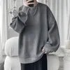 Men's Hoodies 2023 Spring And Autumn Urban Sunshine Boys' Solid Sweater Large Loose Jacquard Pullover Bottom