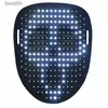 Accessoires de costumes Halloween Light Up Masque Décoration Gere Détection LED Changement de lumière Masque Party Dance Bar Cosplay Props Cadeaux de Noël L231011