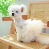 Vêtements pour chiens Vêtements pour animaux de compagnie Robe de mariée pour chiens Vêtements Chat Petite dentelle Gaze Jupe Mignon Mince Fille d'été Chihuahua Produits 2023