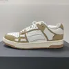 Designer di scarpe in pelle Versatile Skel Mens Edition Sneaker Scarpe Amiiri Genuino 2023 Chunky High Top Low Bone Casual Board Eljs