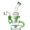 oil Burner Glass Bong purple Hookah Bubber Water Pipe ART WITH BANGER Concentrate Rigs Dabber 14mm banger 8inch height