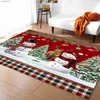 Decoraciones navideñas, casa de Navidad, árbol de Navidad, alfombra para camión, sala de estar, dormitorio, cabecera, decoración del suelo, alfombra suave