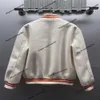 Printemps / Automne hors marque veste blanche 2023 mode nouvelle tenue de baseball brodée à la main manteau court décontracté pour hommes et femmes OW couple vêtements haut de luxe