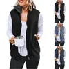 Giacche da donna Autunno Inverno Gilet in pile Giacca da donna Casual caldo addensato Gilet senza maniche Gilet con cerniera femminile con tasche Veste