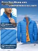 Parkas de plumón para hombre TACVASEN Chaquetas acolchadas ligeras con cuello alto Chaqueta acolchada Abrigos cortavientos con aislamiento antidesgarros resistentes al agua 231010