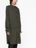 Trench da donna Cappotto monopetto da donna Ricamo Teschio Floreale Stile Safari Coulisse Giacca con colletto rovesciato femminile 2023 Autunno