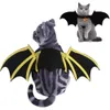 Trajes de gato Halloween Bat Olhos Peito e Colarinho Assustador Dress Up Cat Costume Leash Cosplay Pet Halloween Costume Cat Costumes 231011