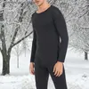 Men's Thermal Underwear Thermal Underwear for Men Long Johns Warm Fleece Lined Hunting Gear Bottom Top Set Base Layer Cold Weather 2 Pieces SetL231011