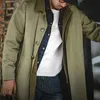 Mens Trench Coats Maden Casual Balmacaan Coat Amekaji Loose Army Green Windbreaker Heavyweight Twill Long Jackets Vintage Overcoats 231010